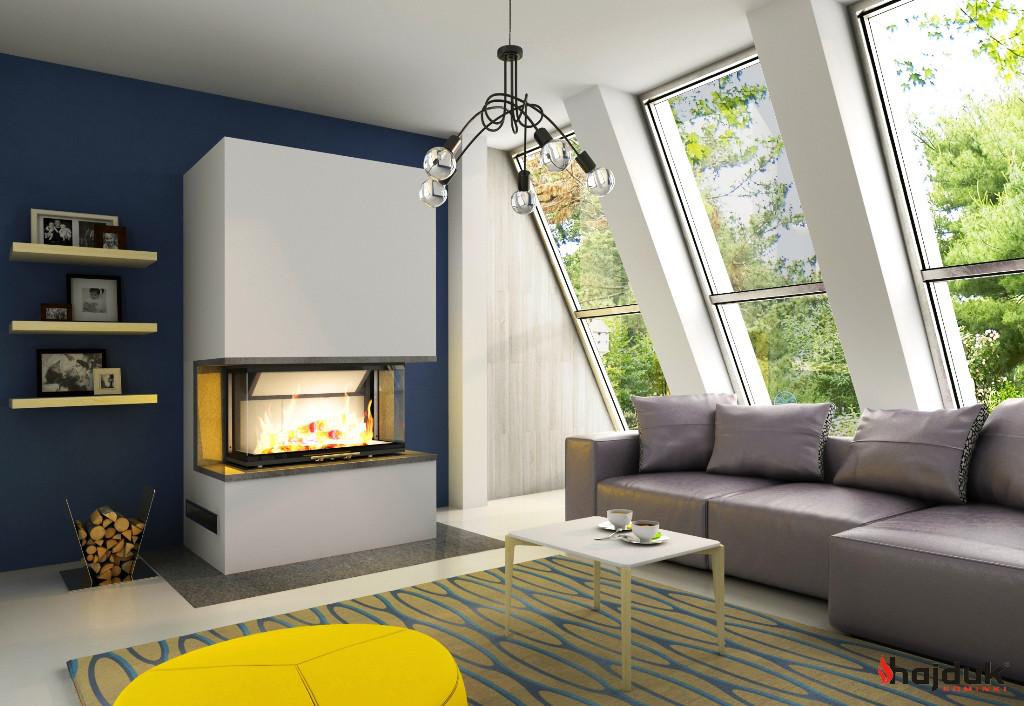 Zestaw kominek powietrzny stalowy KRATKI LUCY BLACK 12 kW Ø 200 z akcesoriami Kominek Pure Extra Volcano 3BTh - Zestaw kominek powietrzny stalowy KRATKI LUCY BLACK 12 kW Ø 200 z akcesoriami